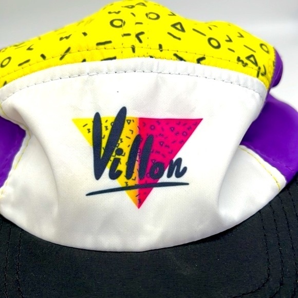 Villon- Retro Y2K Purple Yellow Villon Strap Adjustable Hat Size Onesize - Picture 9 of 9